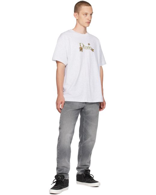 Dime White Classic Leafy T-shirt for men