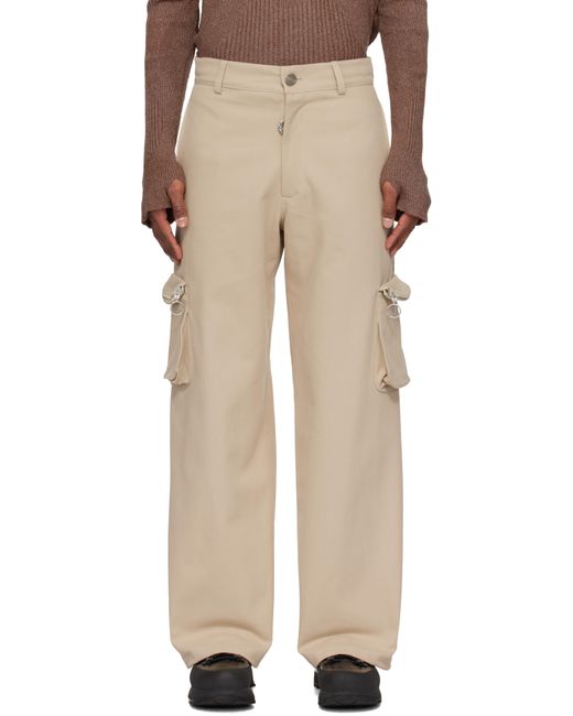Charlie Constantinou Natural Multi Pocket Cargo Pants for men
