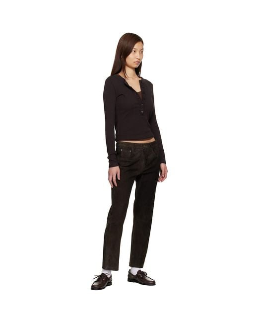 Citizens of Humanity Black Varra Henley T-Shirt