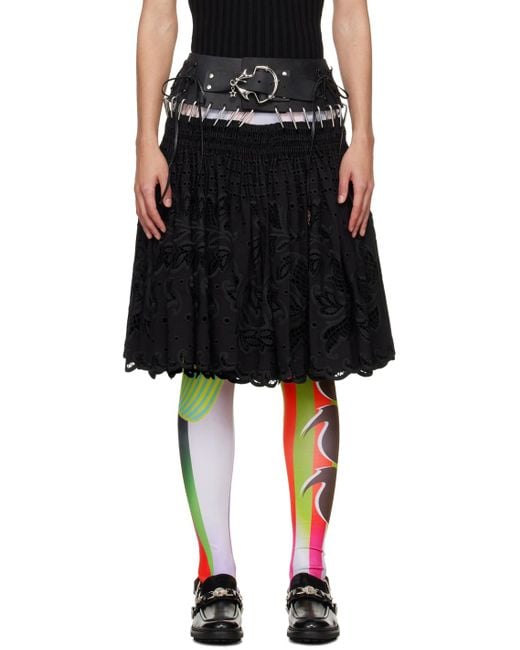 Chopova Lowena Black Holit Midi Skirt