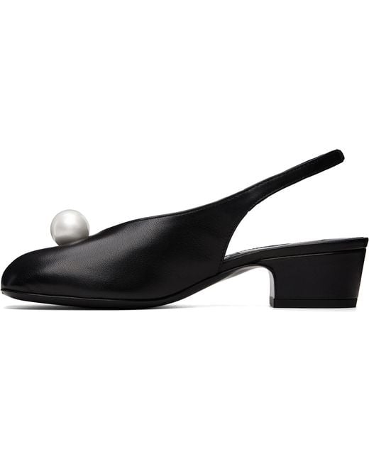 Sandy Liang Black Pearl Slingback 40 Heels