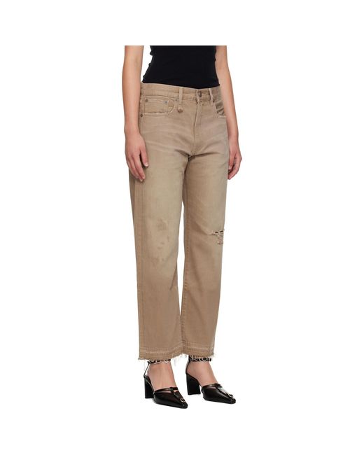 R13 Multicolor Tan Boyfriend Jeans