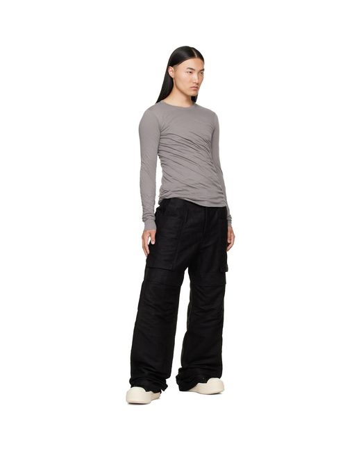 Rick Owens Gray Tower Double Ls T-Shirt for men