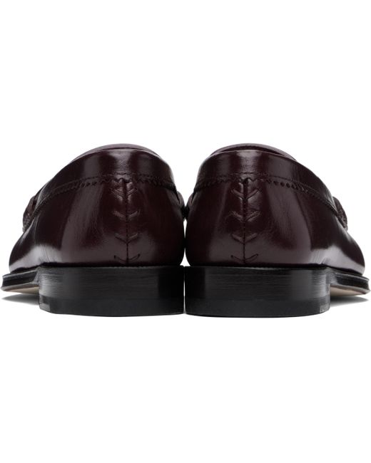 Gabriela Hearst Black Burgundy Seren Loafers