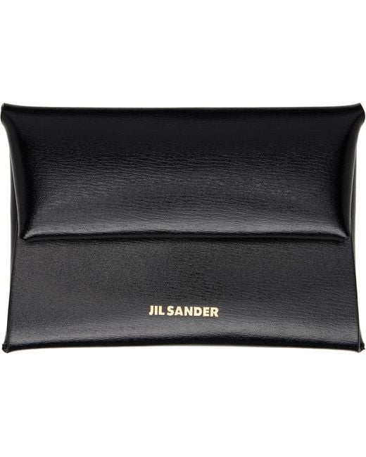 Jil Sander Black Envelope Coin Pouch