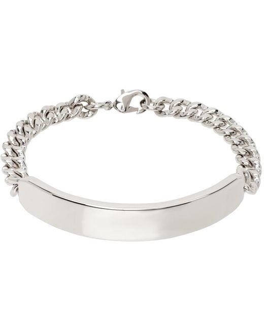 A.P.C. White . Silver Darwin Chain Bracelet