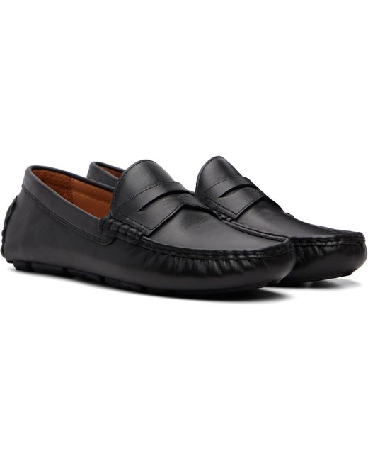 Polo Ralph Lauren Black Anders Leather Driver Loafers for men