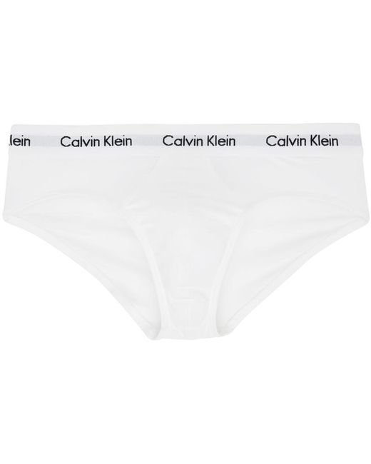 Ensemble de trois slips blancs Calvin Klein pour homme en coloris Black