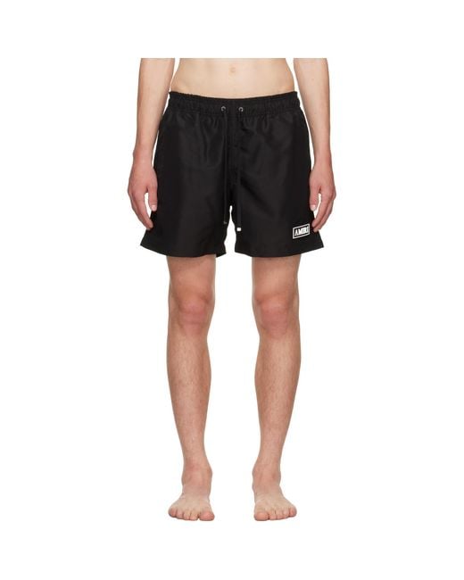 Amiri Black Patch Swim Shorts for men