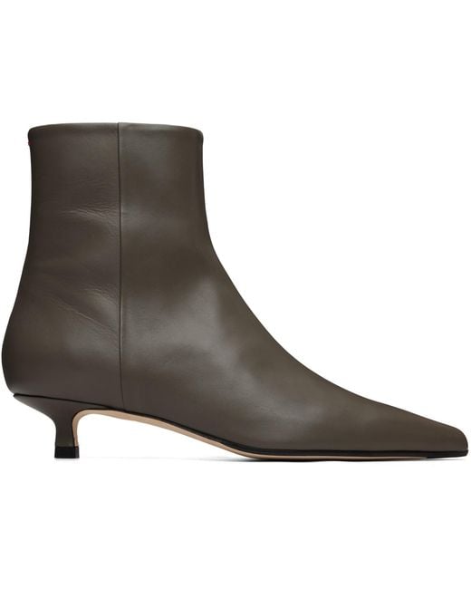 Aeyde Brown Sofie Leather Ankle Boots