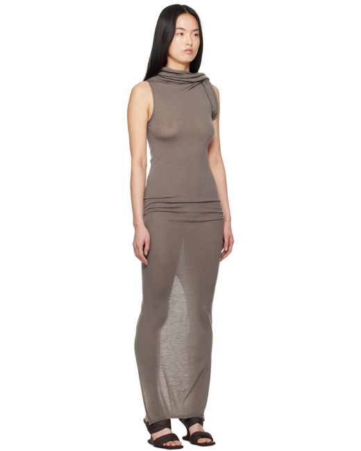 Rick Owens Black Hollywood Banded T Maxi Dress