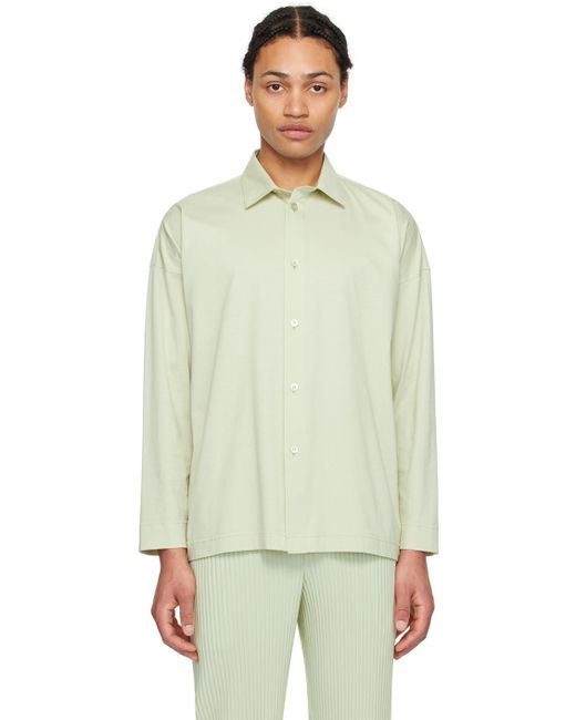 Homme Plissé Issey Miyake Homme Plissé Issey Miyake Green Dolman Sleeve Shirt for men