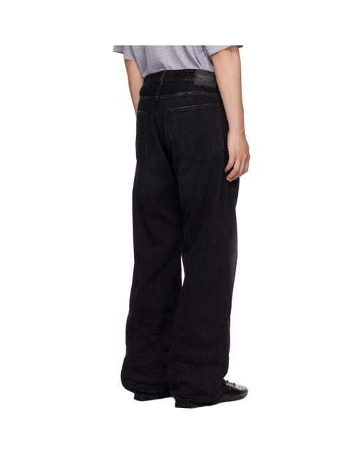 Balenciaga Black Relaxed Fit Jeans for men