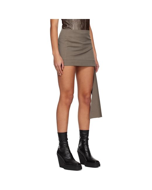 Yuzefi Black Asymmetric Miniskirt