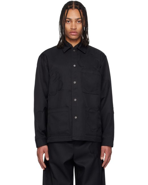 FORMA Black Flower Patches Work Jacket for men