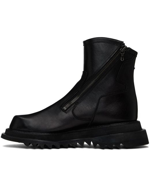 Julius Black Double-sole Engineer Boots for men