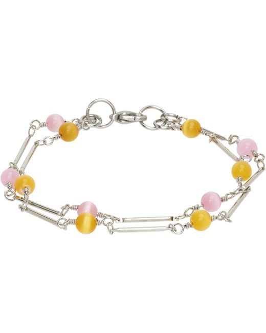 Our Legacy Black 'Fabricated Pearl' Bracelet for men