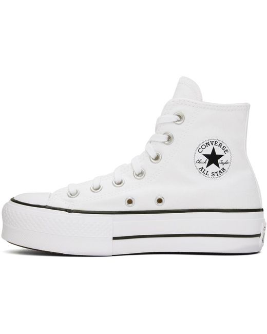 Converse White Chuck Taylor All Star Lift Leather High Sneakers