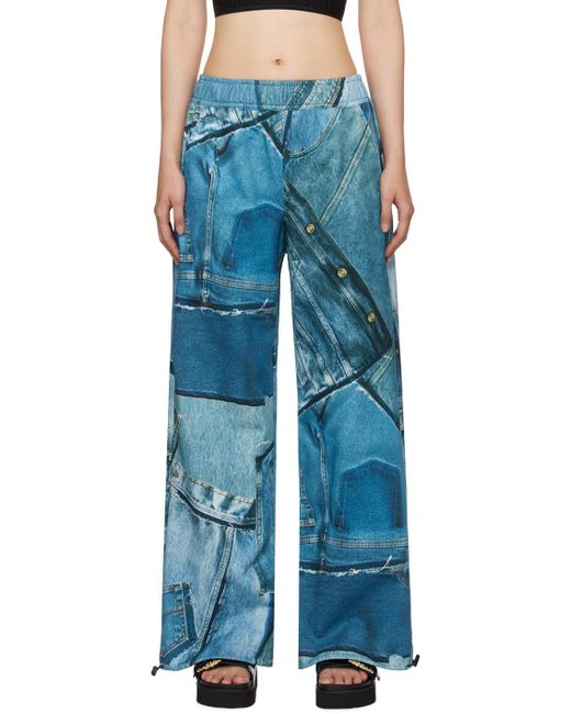 Versace Blue Trompe L'œil Lounge Pants