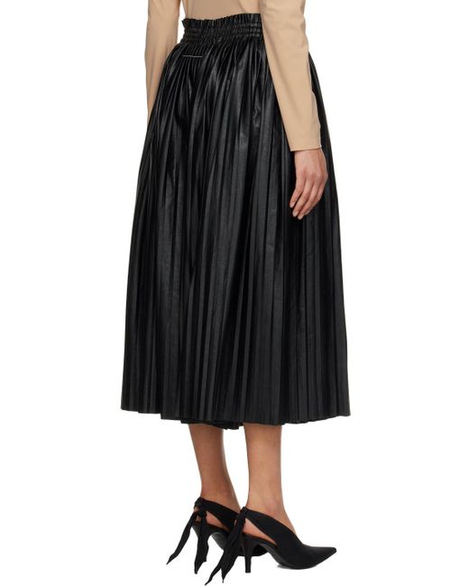 MM6 by Maison Martin Margiela Black Pleated Trousers