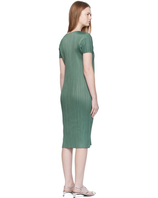 Pleats Please Issey Miyake Black Monthly Colors June Midi Dress