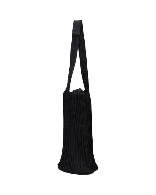 Pleats Please Issey Miyake Black Pleats Swan Tote