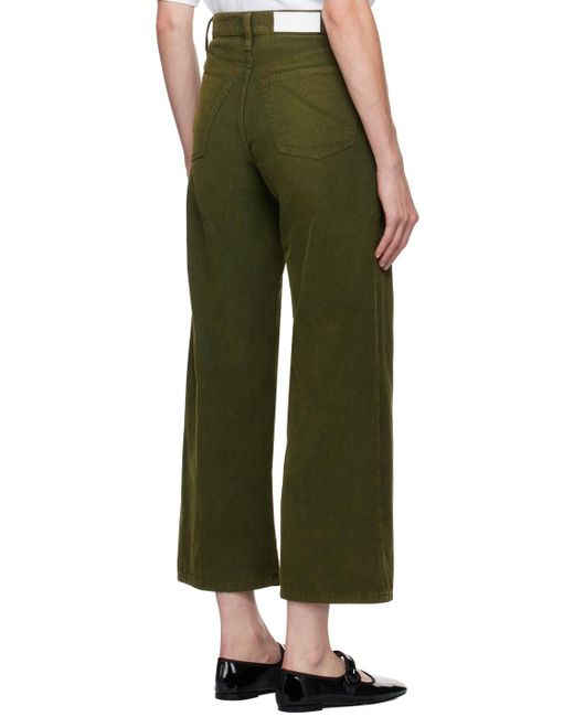 Re/done Green Wide Leg Trousers