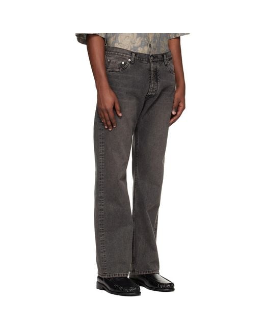 Hope Black Relaxed Bootcut Jeans for men