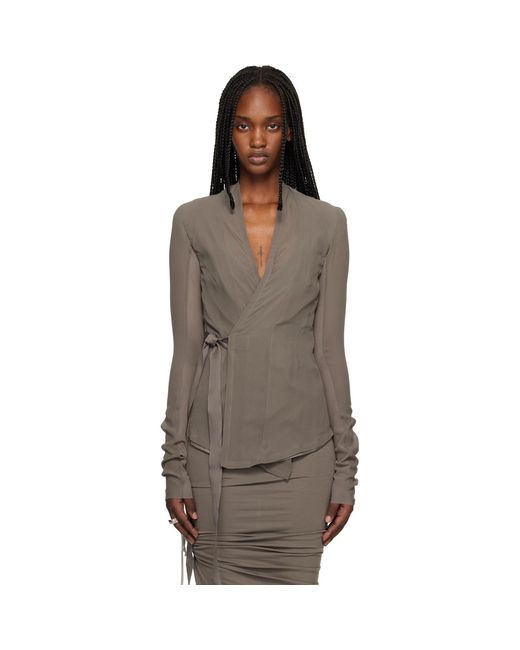 Rick Owens Brown Temple Hollywood Jacket