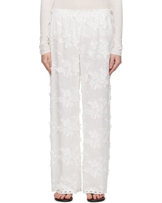 THE GARMENT White Jewell Straight Trousers