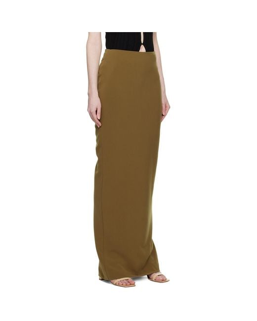 Paris Georgia Green Khaki Magda Maxi Skirt