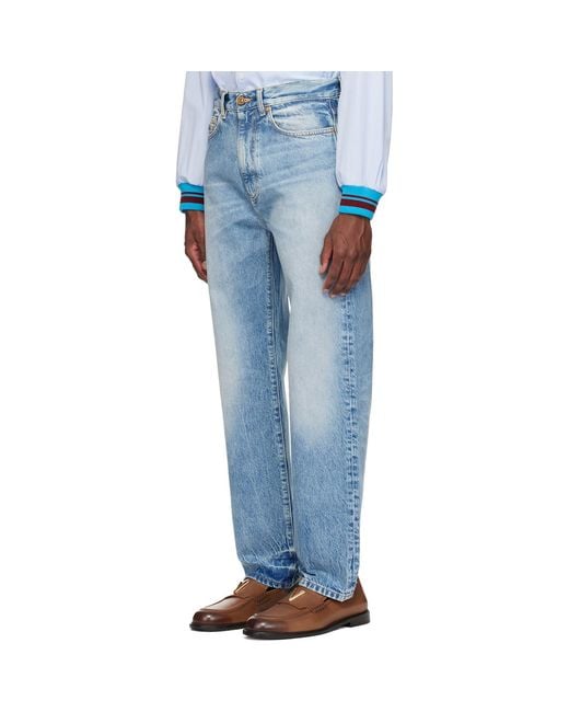 Versace Blue Pencil Jeans for men
