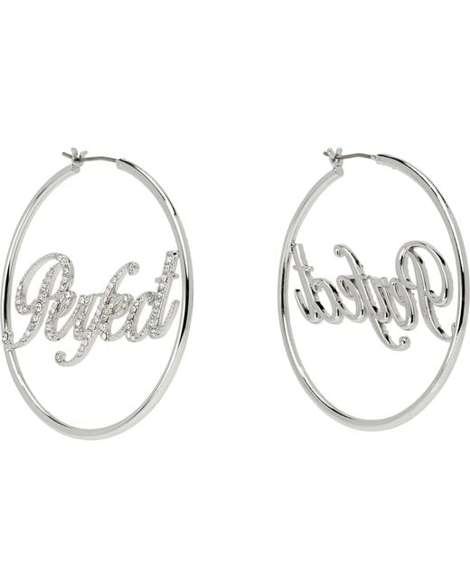 Marc Jacobs Black 'The Perfect Pave' Hoop Earrings