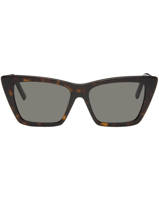 Saint Laurent Black Tortoiseshell Sl 276 Mica Sunglasses