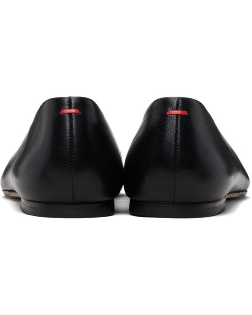 Aeyde Black Betty Square-Toe Ballerina Flats