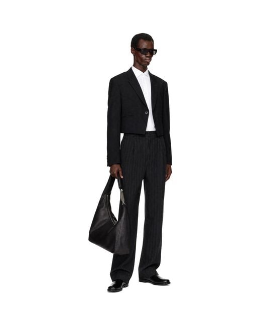 Junya Watanabe Black Striped Trousers for men