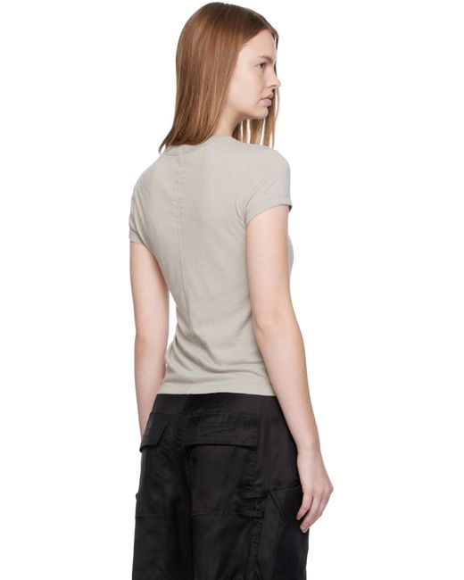 Rick Owens Black Off- Concordians Cropped Level T-Shirt
