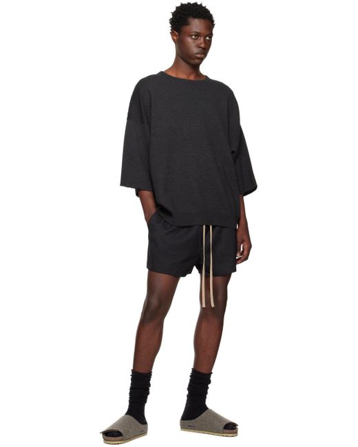 Fear Of God Black Drawstring Shorts for men