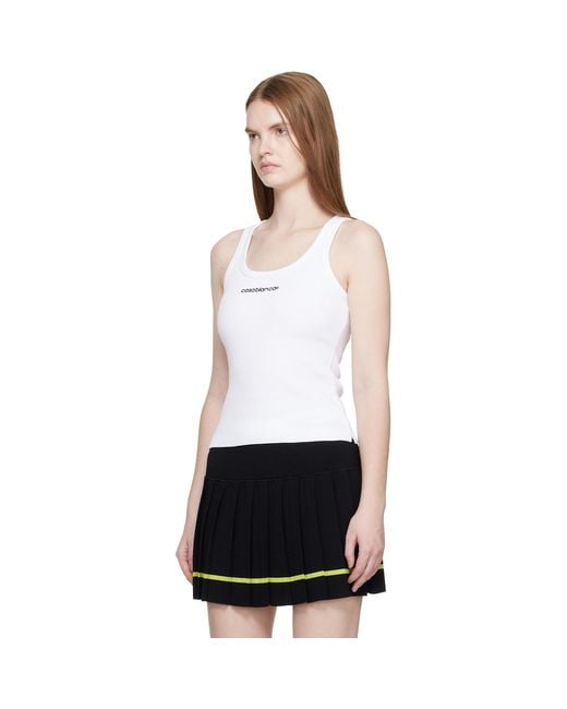 Casablanca Black Ribbed Tank Top
