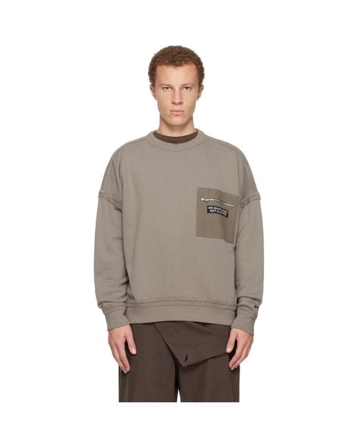 Undercover Multicolor Taupe Up2E4808 Sweatshirt for men