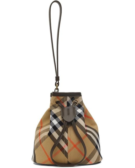 Burberry Mini Drawstring Check Pouch Lyst