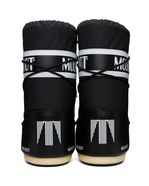 Moon Boot Black Icon Nylon Boots for men