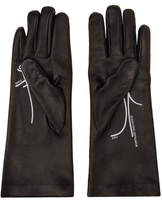 Ann Demeulemeester Black Krelis Gloves for men