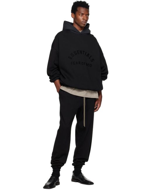 Fear Of God Black Bonded Hoodie for men