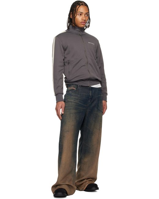 Blouson De Survêtement Gris À Logo Palm Angels pour homme en coloris Black