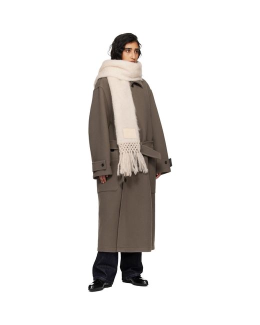 Jil Sander Black Off- Wool Blend Scarf