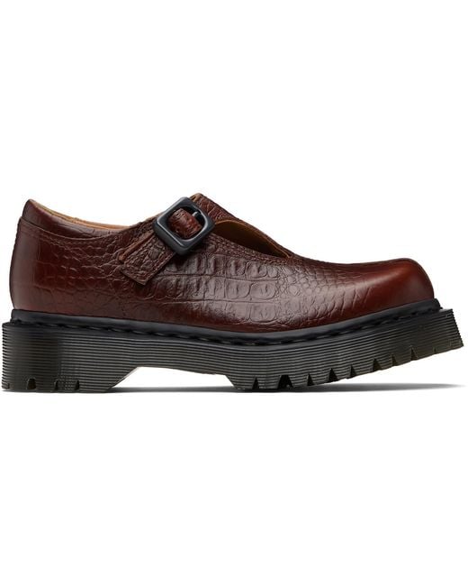 Dr. Martens Black Burgundy Regina Mary Jane Loafers
