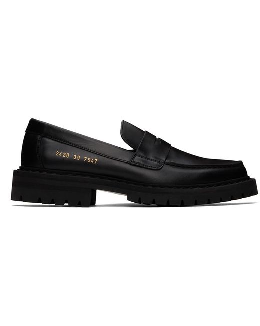 Common Projects Black Chunk Sole Loafers for men