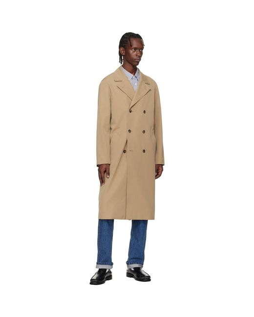 A.P.C. Black Croisé Coat for men