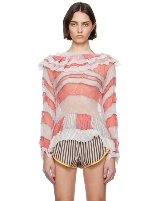 SC103 Red Riddle Blouse